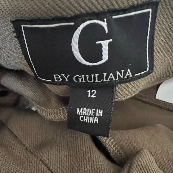 G by Giuliana Women’s Ponte Knit Army Green Pants NWOT Size 12 - Picture 10 of 11